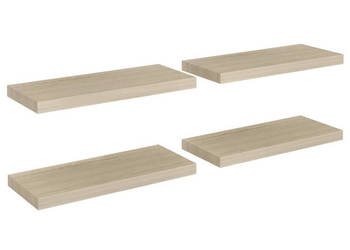 Półki ścienne 4 szt. kolor dębowy 60x235x38 cm MDF WM-323876