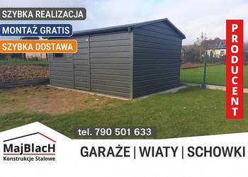 Grafit Garaż Blaszany na działkę /Wiatka / Garaże Blaszane – Maj-Blach