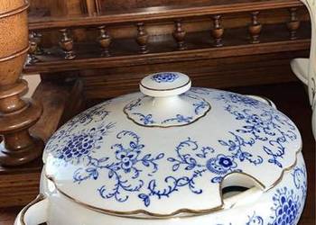 Waza porcelanowa Kobalt Blau Sygnatura Kalk ze skrzyżowanymi strzałami Kob