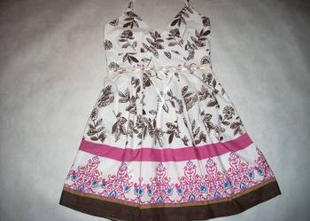 Sukienka Letnia Bawełna 42 XL bawełna len
