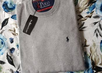 Sweter bawełniany Ralph Lauren regular fit - jasnoszary, rozmiar L