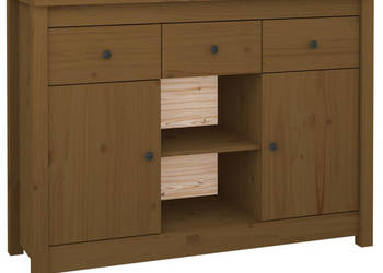 Szafka miodowy brąz 100x35x745 cm lite drewno sosnowe WM-814552