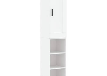Wysoka szafka biała 345x34x180 cm materiał drewnopochodny WM-3200329