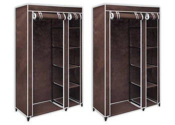 Szafy materiałowe 2 szt. brązowe WM-60722