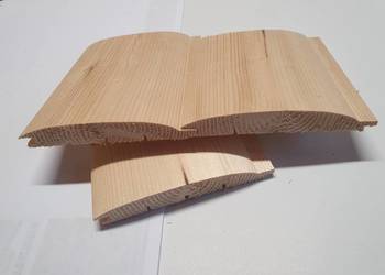 Deska elewacyjna płaska półbal pióro wpust  swierk