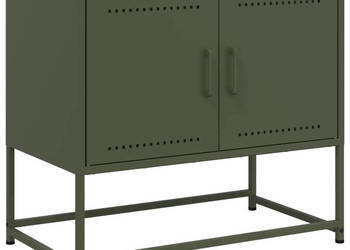 Szafka pod telewizor oliwkowa 685x39x605 cm stalowa WM-846474