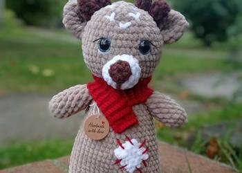 Maskotka jelonek- na szydełku , handmade