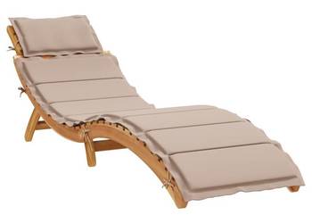 vidaXL Leżaki z poduszkami, 2 szt., kolor taupe(SKU:3214836)