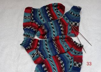 2 pary skarpet z wełny w stylu boho 42-44