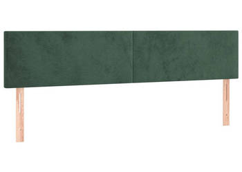 Zagłówek do łóżka z LED ciemnozielony 180x5x78/88 cm aksamit WM-3121395
