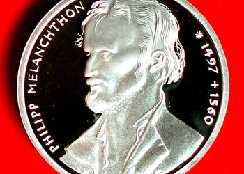 10 Euro 1997 - F -Philipp Melanchthon -Ag925 Lustrzanka  + Prezent