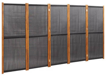 Parawan 5-panelowy czarny 350 x 180 cm WM-319181