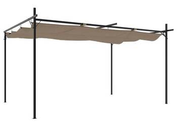 vidaXL Pergola ze zwijanym dachem, taupe(SKU:360118)