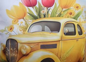 Piękna dekoracyjna poszewka na poduszkę z tulipanami