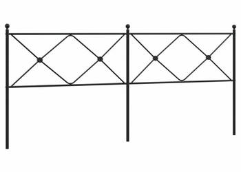 Metalowe wezgłowie czarne 200 cm WM-376540