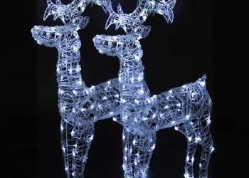 vidaXL Renifery ozdobne, 2 szt., 60x16x100 cm, akryl(SKU:3154336)