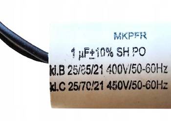 KONDENSATOR ROZRUCHOWY 1uF/400V