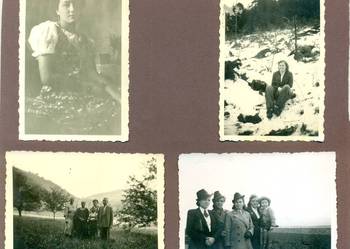 Stare fotografie kobiety dzieci wieża ciśnień 8 szt