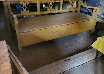 Zabytkowa sofa drewniana antyk