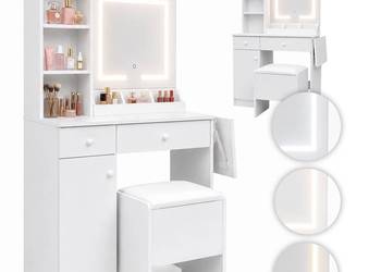 Toaletka kosmetyczna ModernHome z lustrem i oświetleniem LED 3 barwy