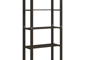 Regał z 5 półkami czarny 80x38x170 cm lite drewno sosnowe WM-373407