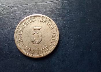 Stare monety 5 fenig 1900 D  Niemcy