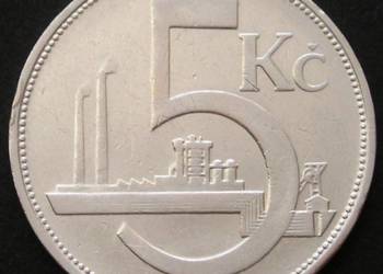Czechosłowacja 5 koron 1928 - SREBRO