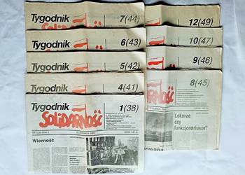 „Tygodnik Solidarność” 9 egzemplarzy z rocznika 1989