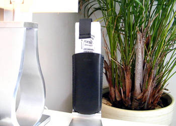 Pokrowiec etui futerał Nokia 8800 (czarny, skóra, wysuwany)