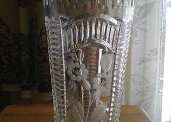 Wazon kryształowy wysokość 20 cm HSK Violetta z czasów PRL