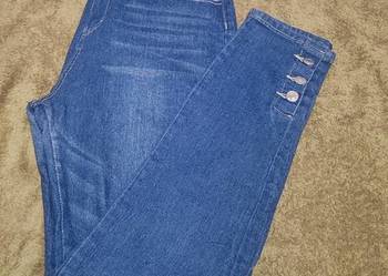 Dżinsy niebieskie, z guzikami na nogawkach, rozm. L