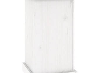 Podstawka na kwiaty biały 40x40x60 cm lite drewno sosnowe WM-823630