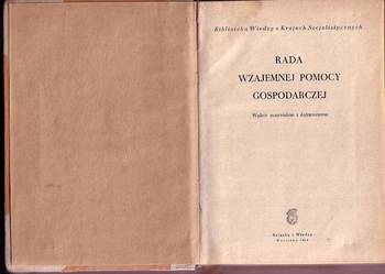 (6014) RADA WZAJEMNEJ POMOCY GOSPODARCZEJ (WYBÓR MATERIAŁÓW