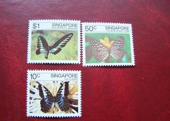 Singapur 1982 MNH Mi. 593/95 Fauna Owady Motyle  a
