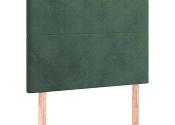 Zagłówek do łóżka z LED ciemnozielony 80x5x118/128cm aksamit WM-3122177