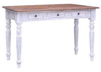 vidaXL Biurko z szufladami, białe, 117x57x75 cm(SKU:283908)