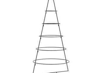 vidaXL Metalowa choinka świąteczna, do dekoracji, czarna,（SKU:4018948）