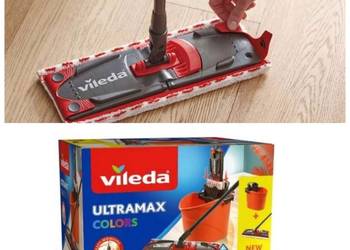 Vileda ultramax colours pomaranczowe wiadro + mop+wyciskacz