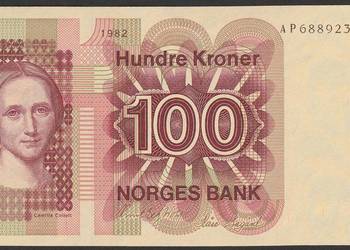 NORWEGIA 100 KORON 1982 - STAN 1/2