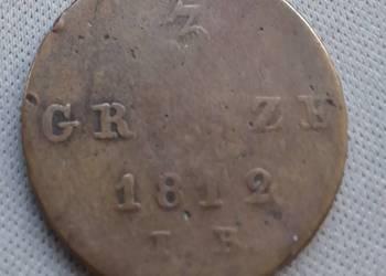 -3 GROSZE-KSIĘSTWO WARSZAWSKIE-1812 r-I.B.-RANT OZDOBNY