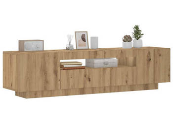 Szafka pod TV z oświetleniem LED dąb artisan 160x35x40 cm WM-856360