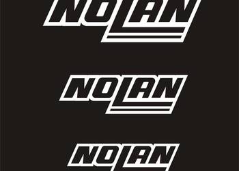 3szt NOLAN białe  naklejki na kask - Producent Naklejek
