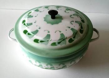 Garnek waza emaliowana z PRL vintage