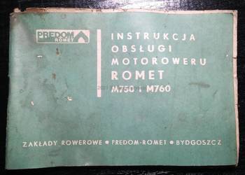 Motorower Romet M750 M760 oryg. instrukcja obsługi 1977