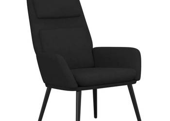 Fotel wypoczynkowy czarny obity tkaniną WM-341318