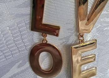 EFEKTOWNE KOLCZYKI ZŁOCONE Z TEKSTEM