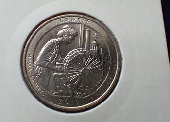 Stare monety 1/4 dolar 2019 D Lowell USA