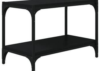 Szafka pod TV czarna 60x33x41 cm materiał drewnopochodny/stal WM-819317