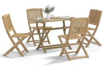 5-cz. zestaw mebli ogrodowych lite drewno akacjowe WM-3295007