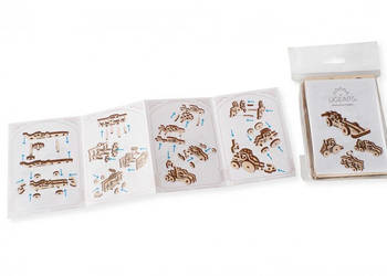 U-Fidgety Motoryzacja mechaniczne zabawki do składania 4 szt. UGEARS ANMUR